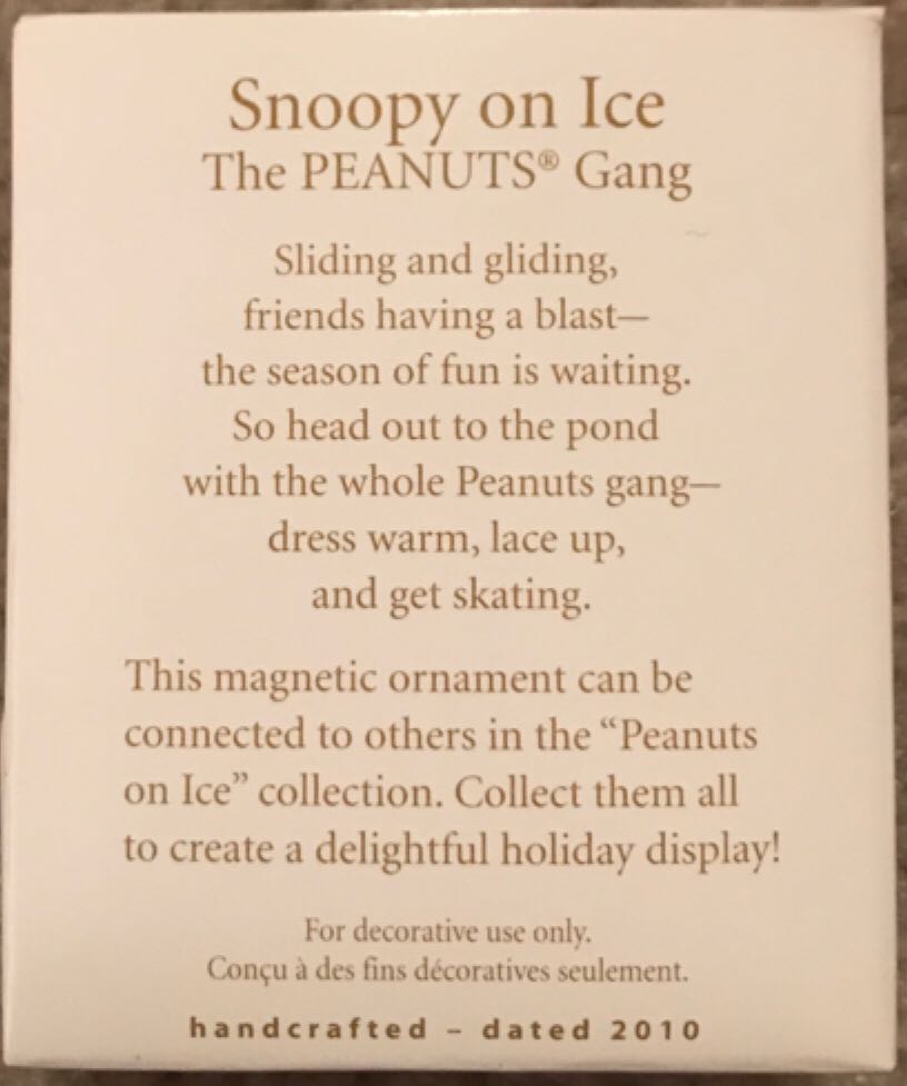 Snoopy On Ice - Peanuts Gang On Ice (Peanuts) ornament collectible [Barcode 795902142438] - Main Image 2
