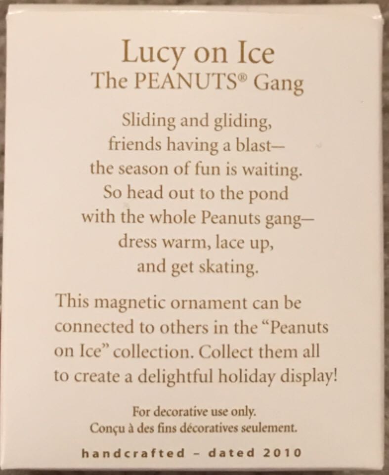 Lucy On Ice - Peanuts Gang On Ice (Peanuts) ornament collectible [Barcode 795902142452] - Main Image 2