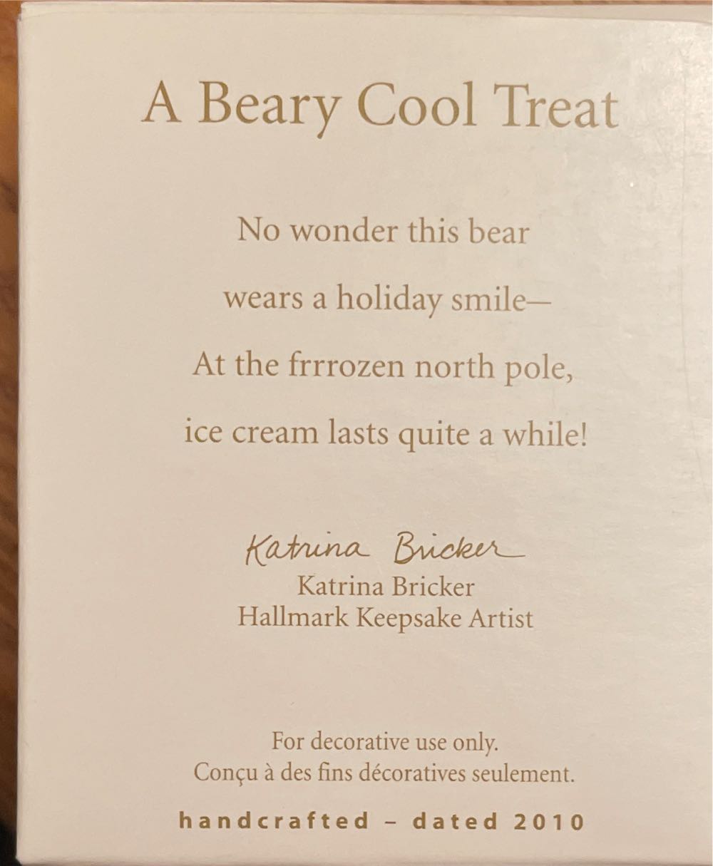 A Beary Cool Treat - Gumdrop Cuties (Gumdrop, Polar Bear, Mini) ornament collectible [Barcode 795902144838] - Main Image 4