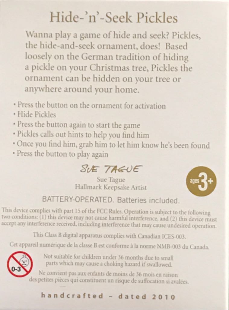 Hide-’n’-seek Pickles - Peekbusters (Peekbusters) ornament collectible [Barcode 795902145750] - Main Image 2