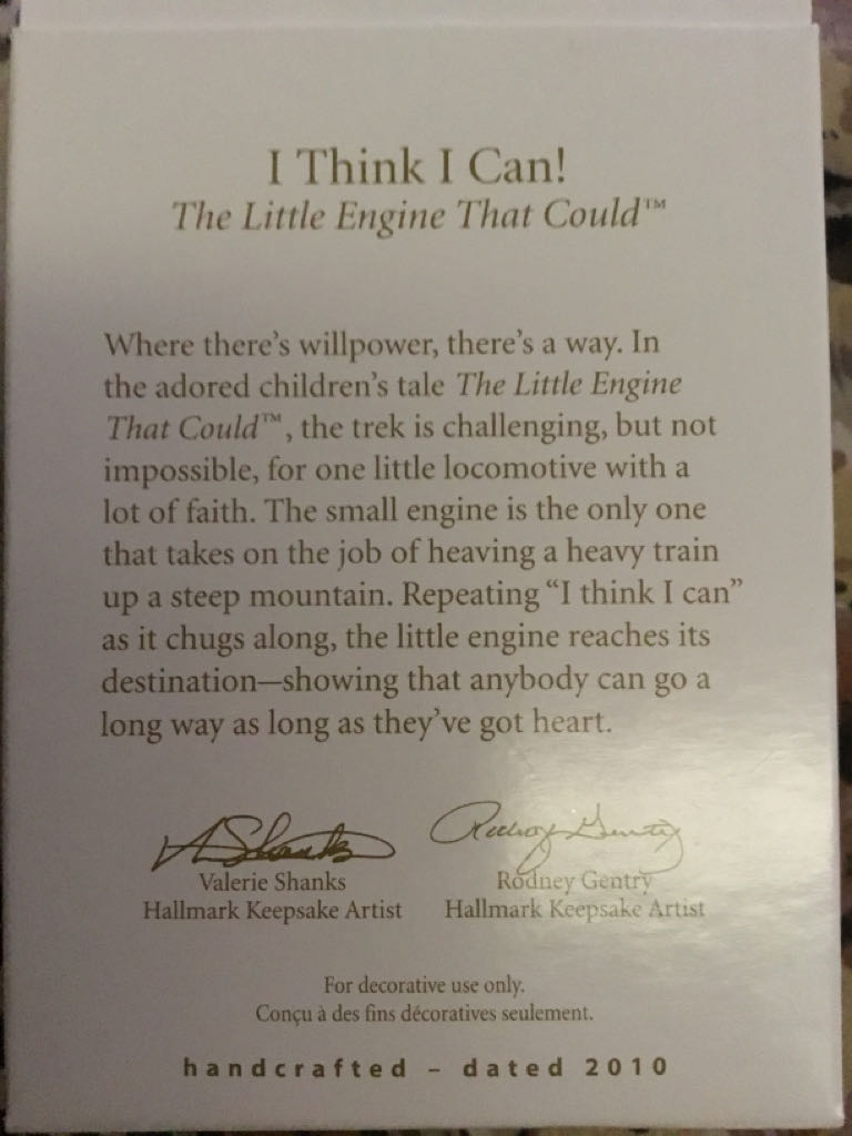 I Think I Can! - The Little Engine That Could ornament collectible [Barcode 795902146566] - Main Image 2