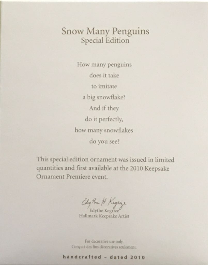 Snow Many Penguins - Special Edition (Penguins) ornament collectible [Barcode 795902146580] - Main Image 2