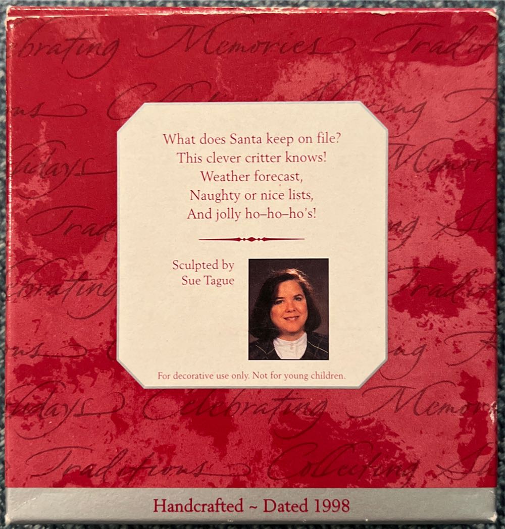 Checking Santa’s Files - Animals (Miscellaneous) ornament collectible [Barcode 015012438031] - Main Image 3