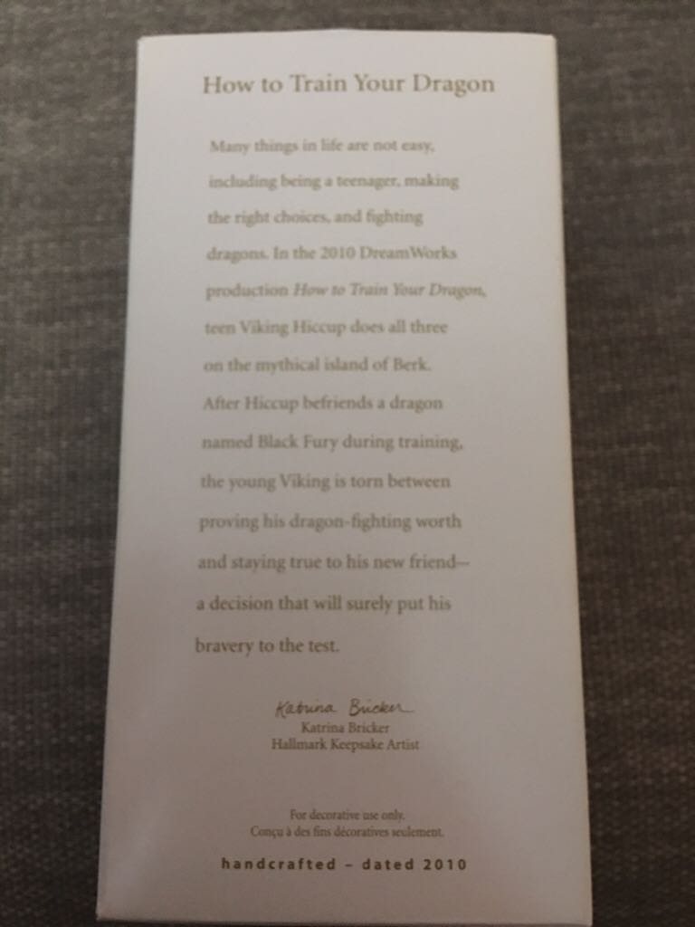 How to Train Your Dragon - How to train your dragon (Dreamworks) ornament collectible [Barcode 795902147389] - Main Image 2