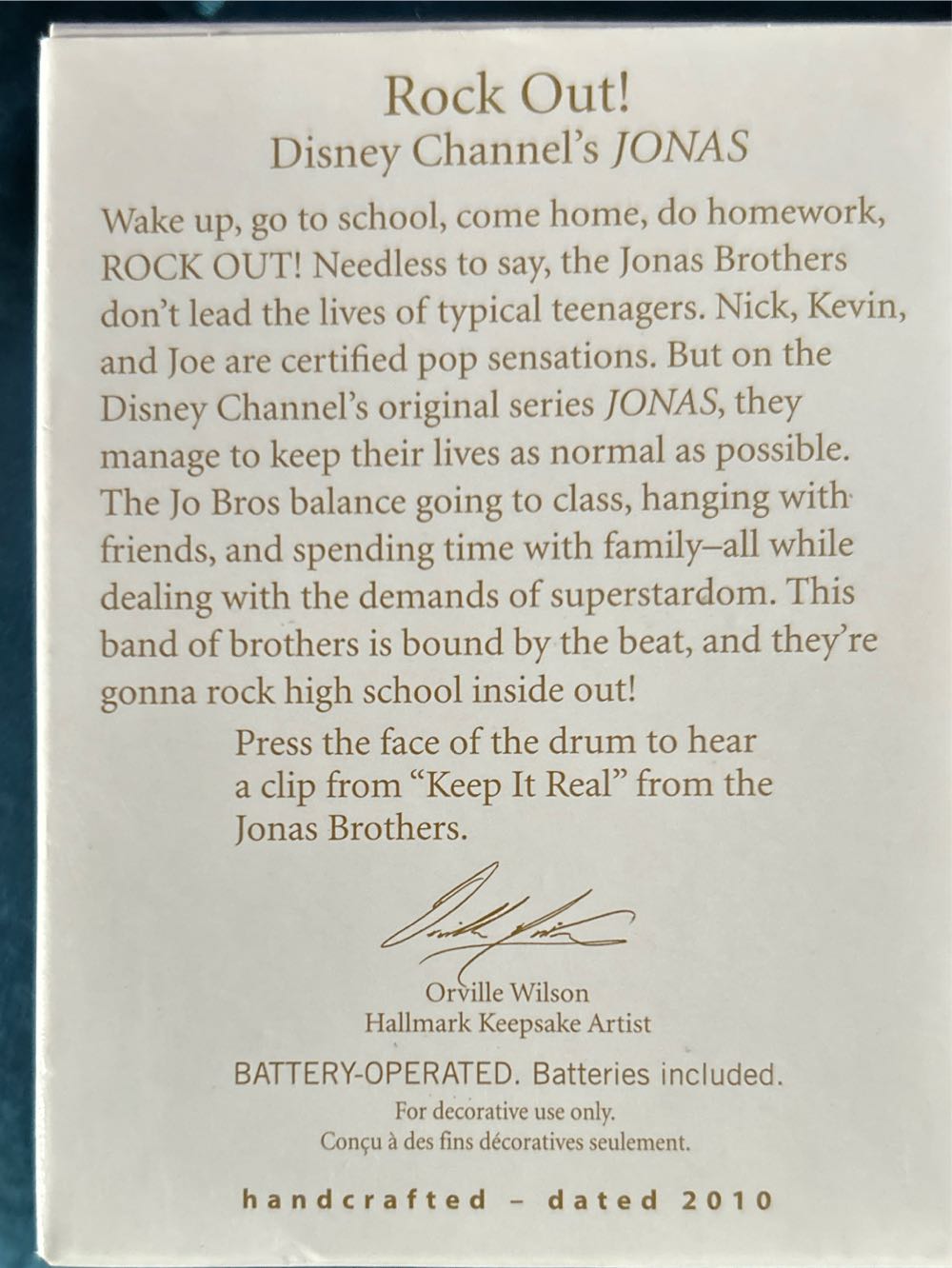 Rock Out! - Disney Channel’s Jonas (Keepsake Ornament) ornament collectible [Barcode 795902149383] - Main Image 3