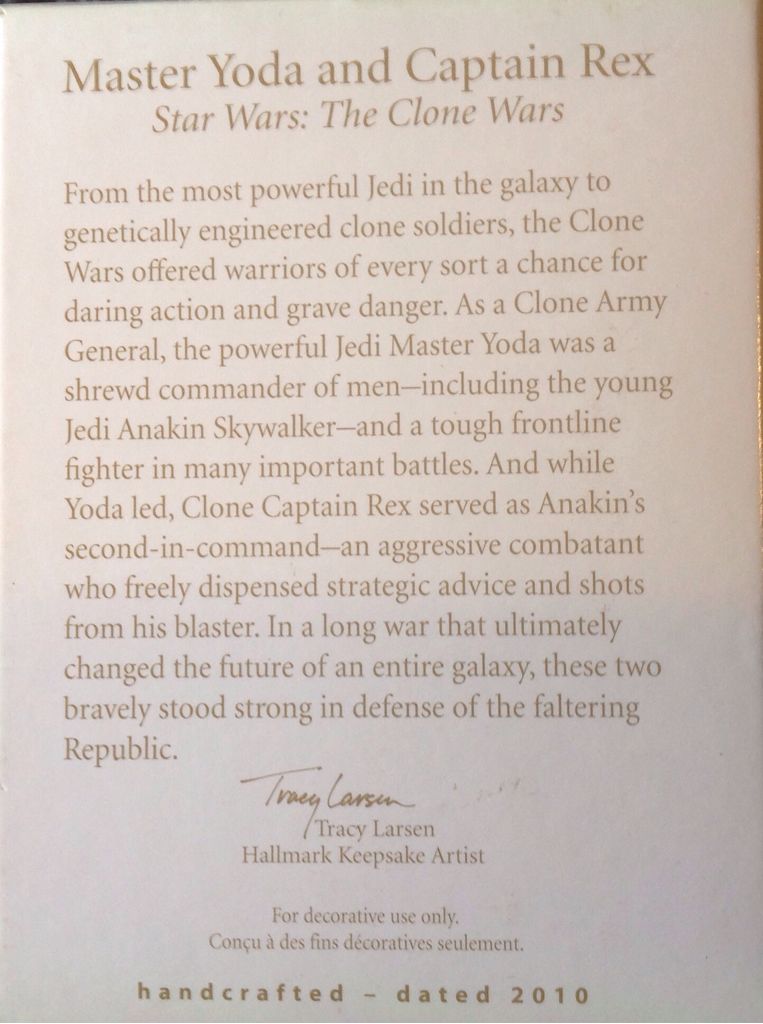 Star Wars:  Master Yoda & Captain Rex - Miniature Star Wars (Star Wars) ornament collectible [Barcode 795902150044] - Main Image 2