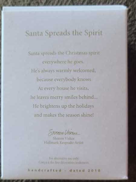 Santa Spreads The Spirit - Santa (Santa) ornament collectible [Barcode 795902150617] - Main Image 3