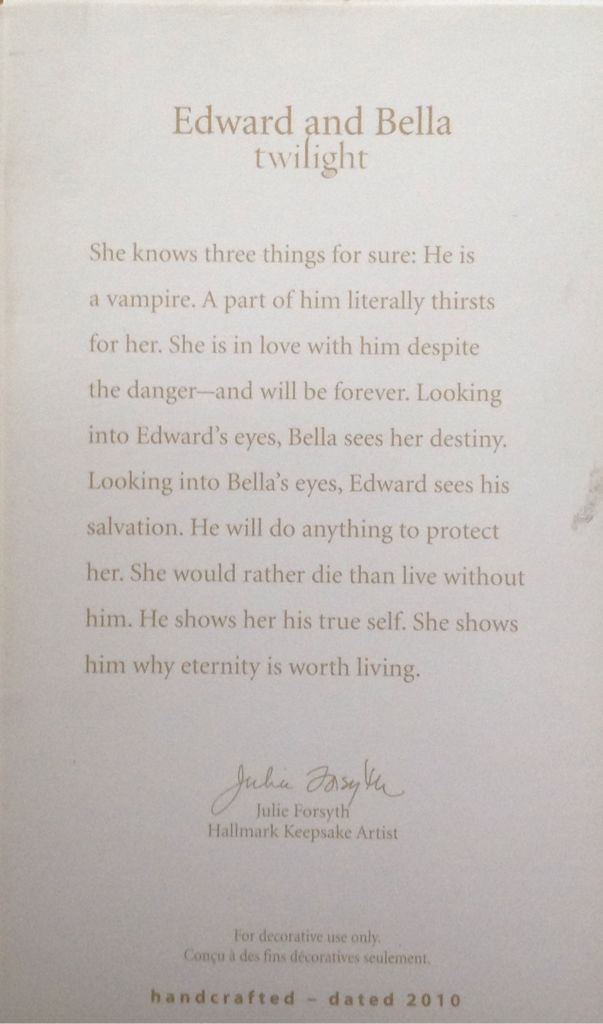 Twilight Saga Twilight: Edward And Bella - Twilight (Twilight Saga) ornament collectible [Barcode 795902150952] - Main Image 2