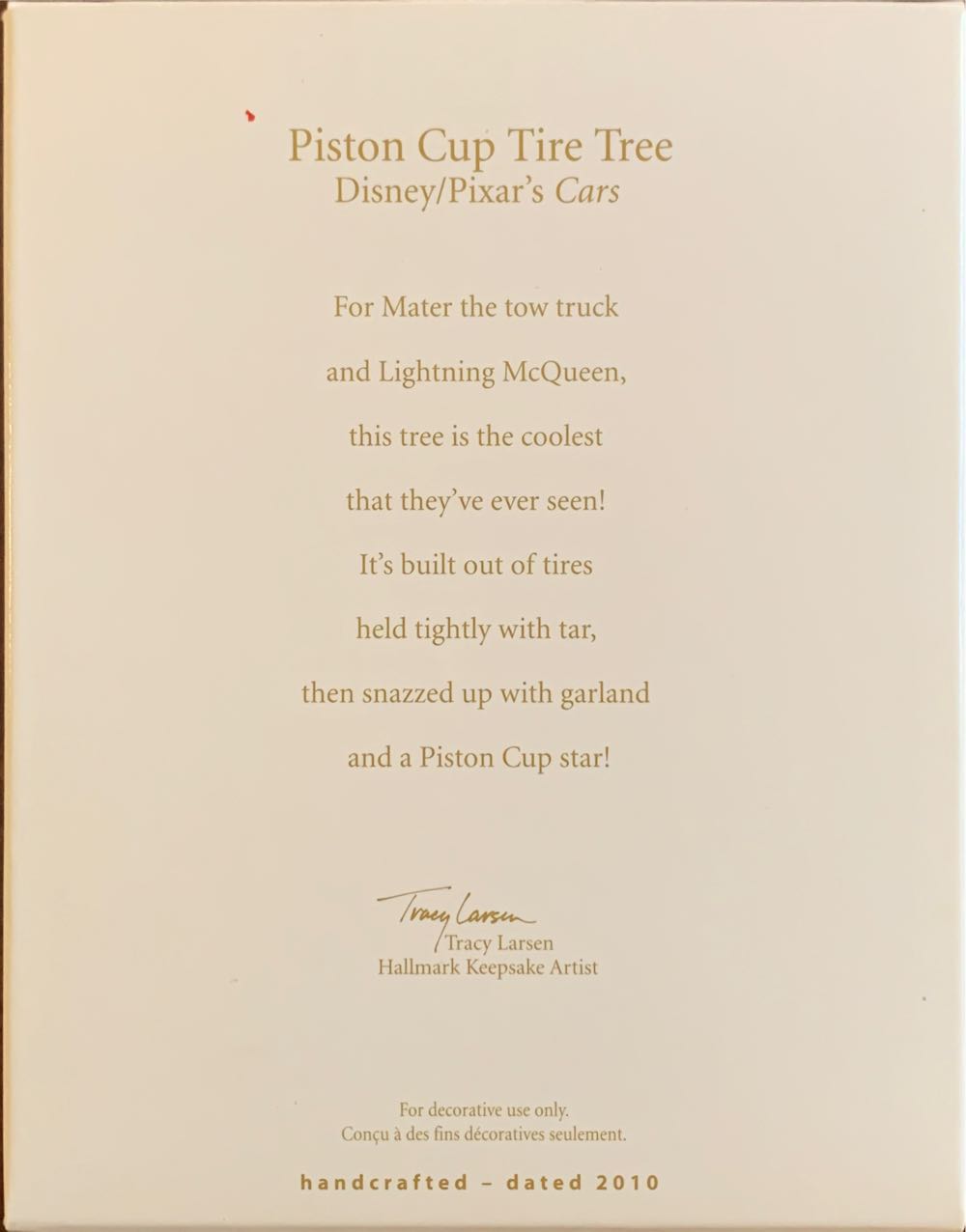 Piston Cup Tire Tree - Disney Pixar (Cars) ornament collectible [Barcode 795902155216] - Main Image 2