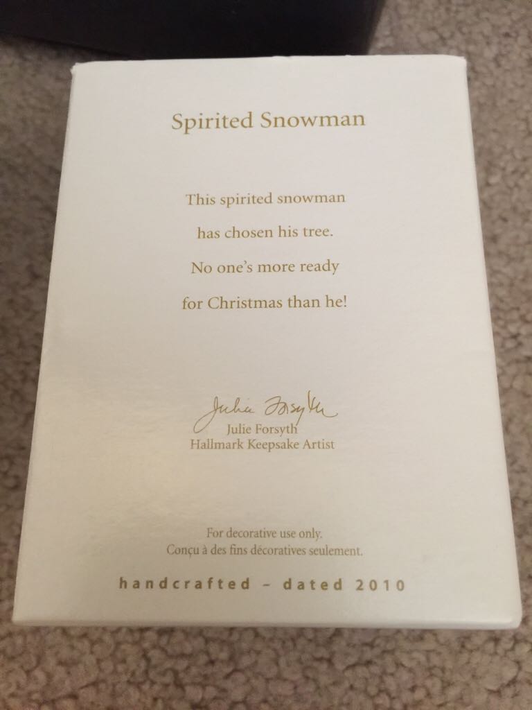 Spirited Snowman - Snowman (Snowman) ornament collectible [Barcode 795902158774] - Main Image 2