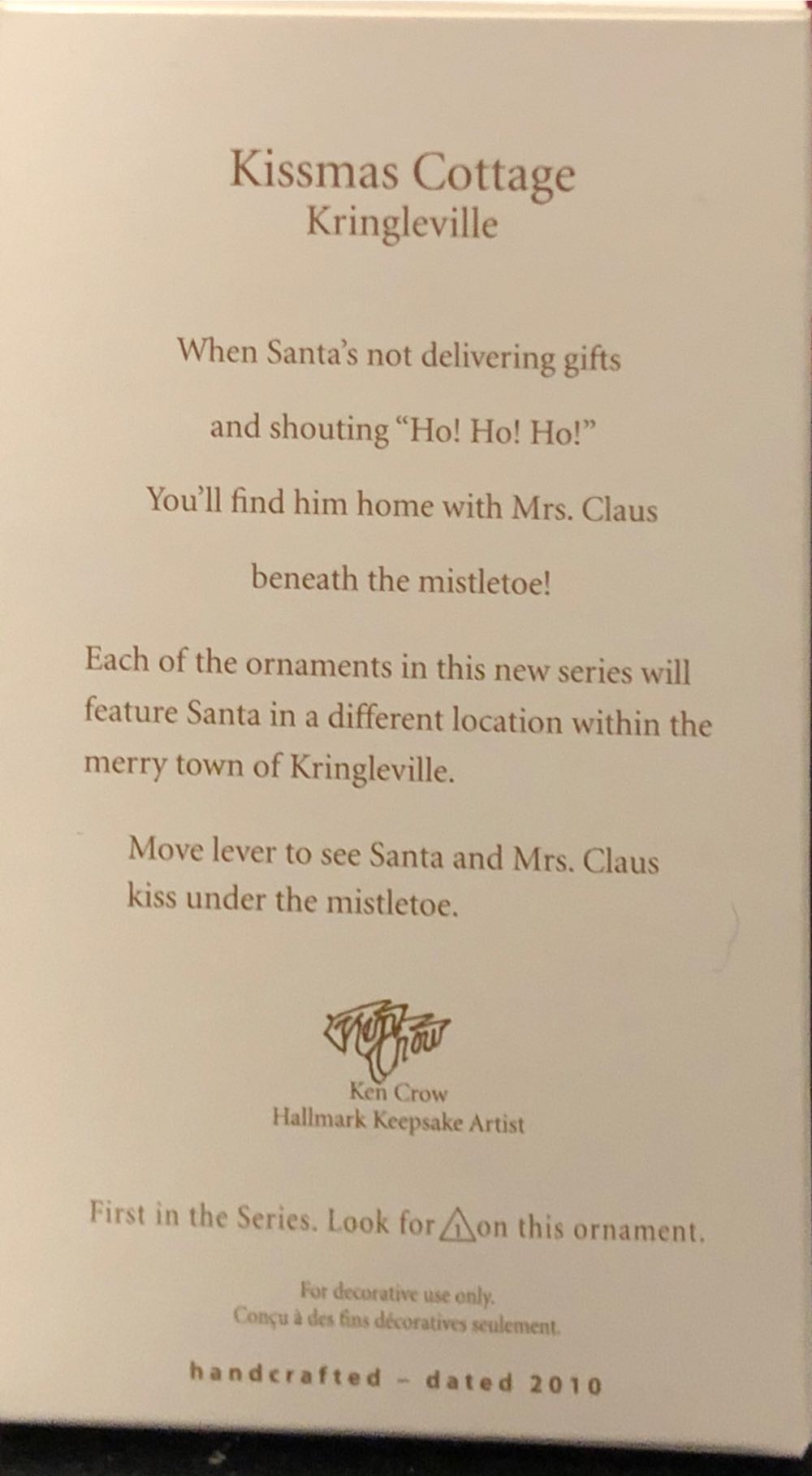 Kissmas Cottage - Kringleville (Kringleville) ornament collectible [Barcode 795902159160] - Main Image 3