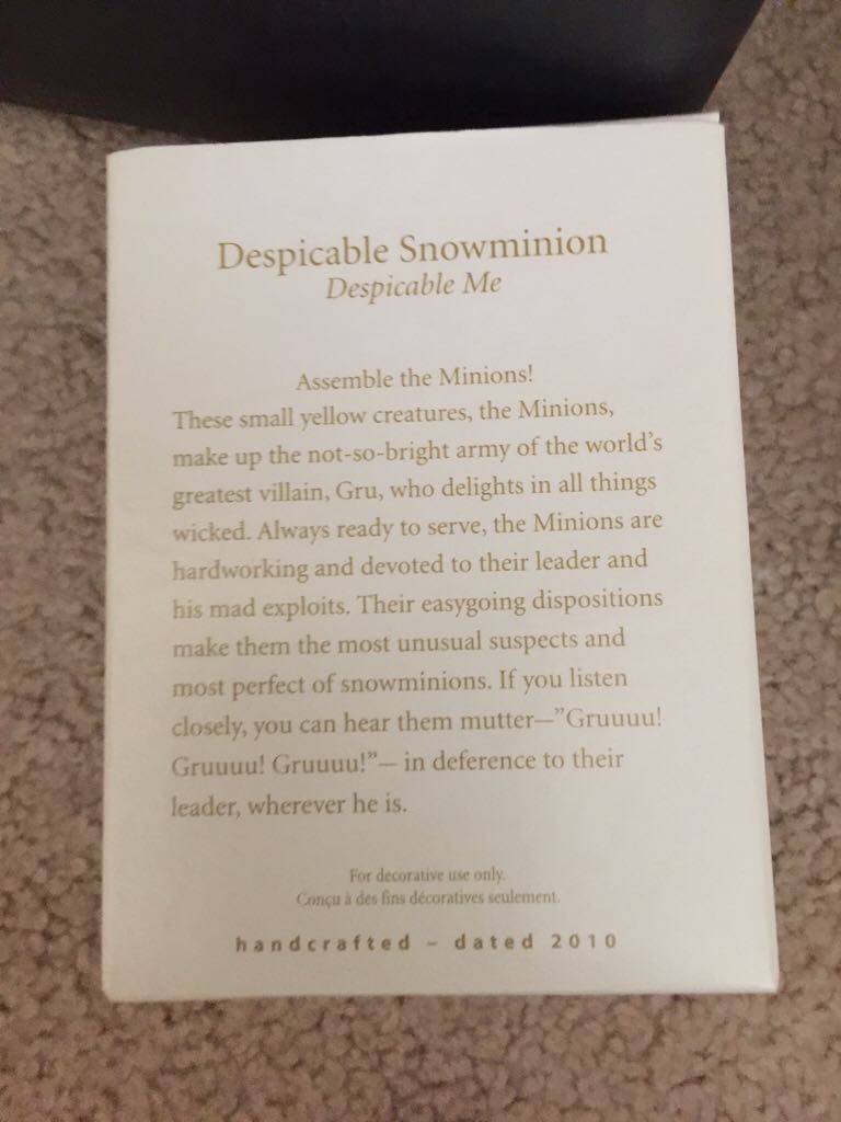 Despicable Me- Despicable Snowminion - Minons (Despicable Me) ornament collectible [Barcode 795902162900] - Main Image 2