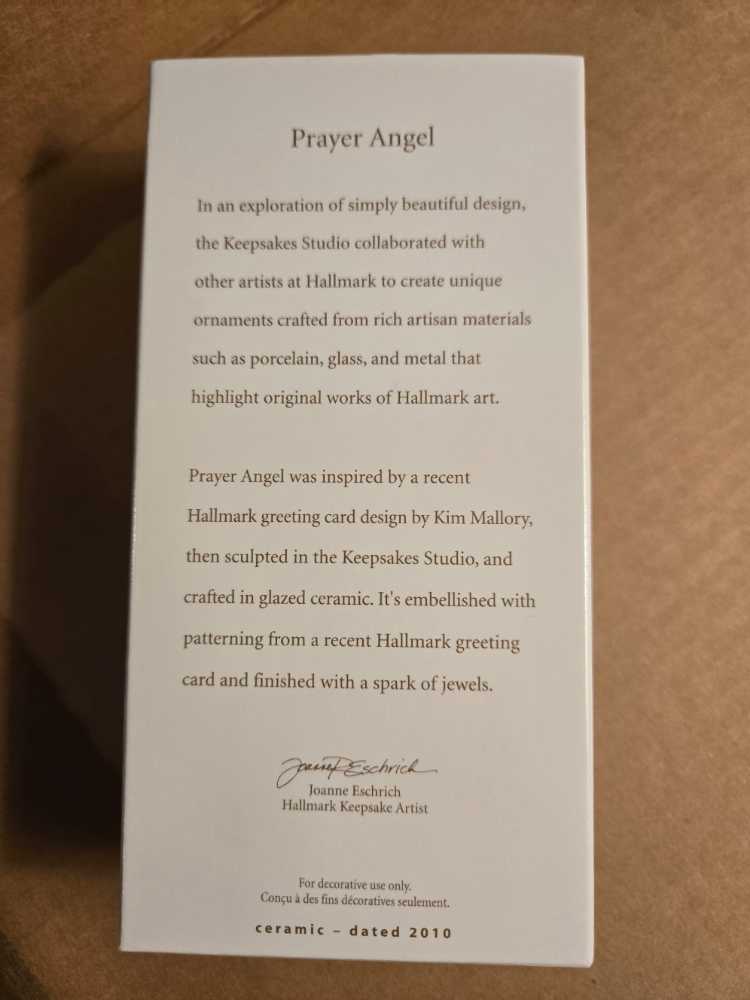 Prayer Angel  (Angel) ornament collectible [Barcode 795902163471] - Main Image 2