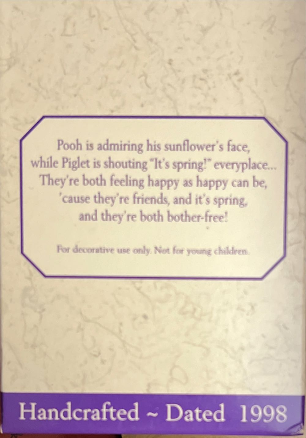 Easter Collection Disney WTP Garden Of Piglet And Pooh - Disney Winnie The Pooh (Disney-Winnie The Pooh) ornament collectible [Barcode 015012449419] - Main Image 3