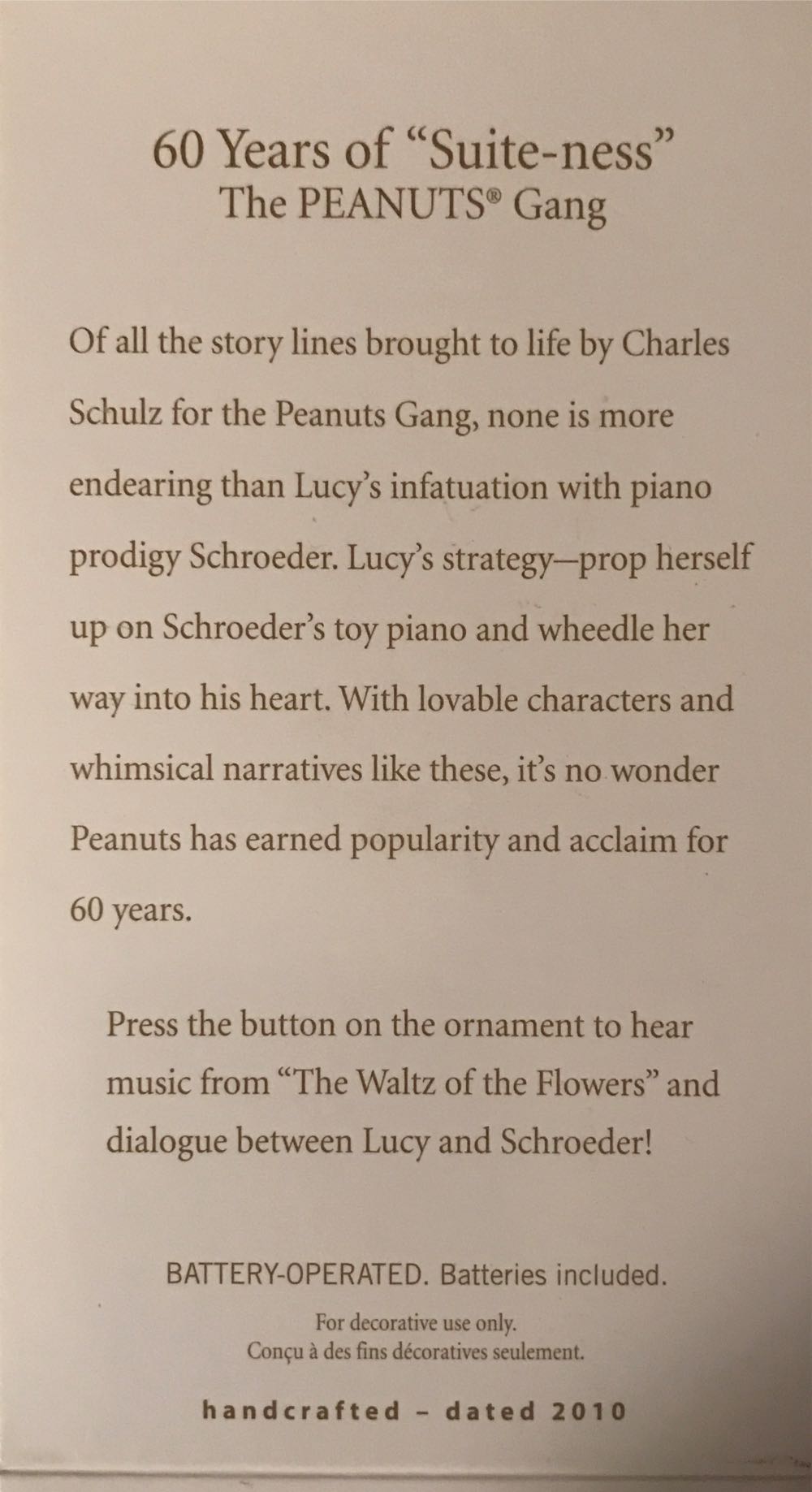 Snoopy 60 Years of “Suite-ness” - Peanuts (The Peanuts Gang, MAGIC) ornament collectible [Barcode 795902163549] - Main Image 4