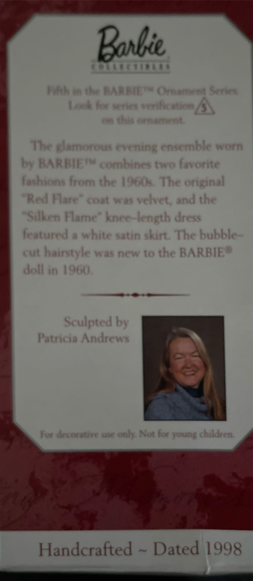 Barbie Silken Flame - Glamorous Evening (Barbie Series) ornament collectible [Barcode 015012452488] - Main Image 2