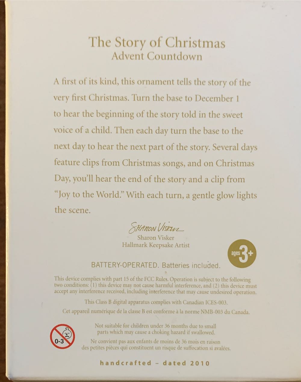 Nativity The Story Of Christmas - Nativity (Advent Countdown) ornament collectible [Barcode 795902168742] - Main Image 2