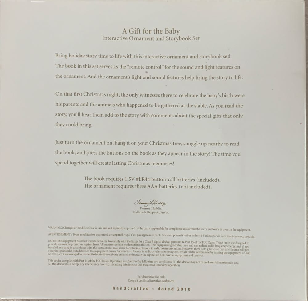 Hallmark Keepsake. Christmas. 2011. A Gift for the Baby. Designed By Tammy Haddix. No Box & No Book. - Keepsake Ornament (A Gift For The Baby (No Box, No Book)) ornament collectible [Barcode 795902169435] - Main Image 3