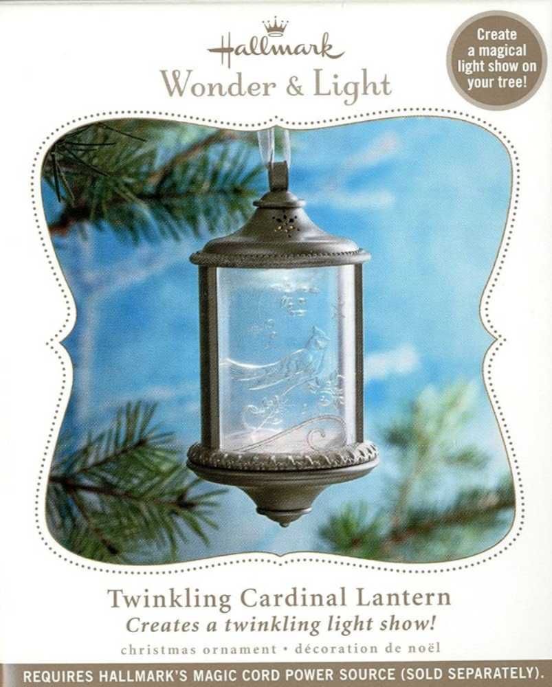 Twinkling Cardinal Lantern - Wonder And Light (Keepsake Magic Cord Ornament) ornament collectible [Barcode 795902171131] - Main Image 4