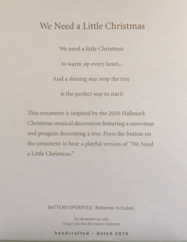 2010 We Need A Little Christmas - Musical Snowmen (Musical Snowmen) ornament collectible [Barcode 795902173661] - Main Image 2