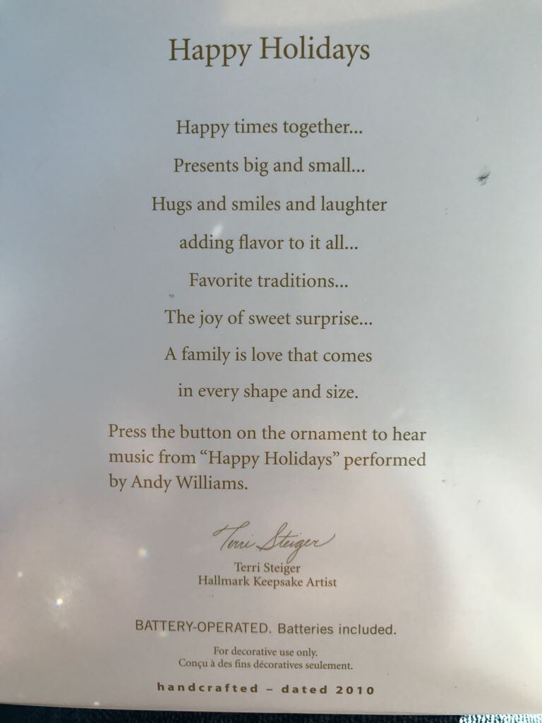 Happy Holidays  (Photo Holder) ornament collectible [Barcode 795902175085] - Main Image 2