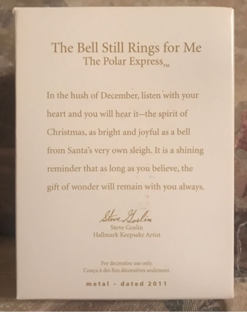 The Bell Still Rings For Me - The Polar Express (The Polar Express) ornament collectible [Barcode 795902191566] - Main Image 2