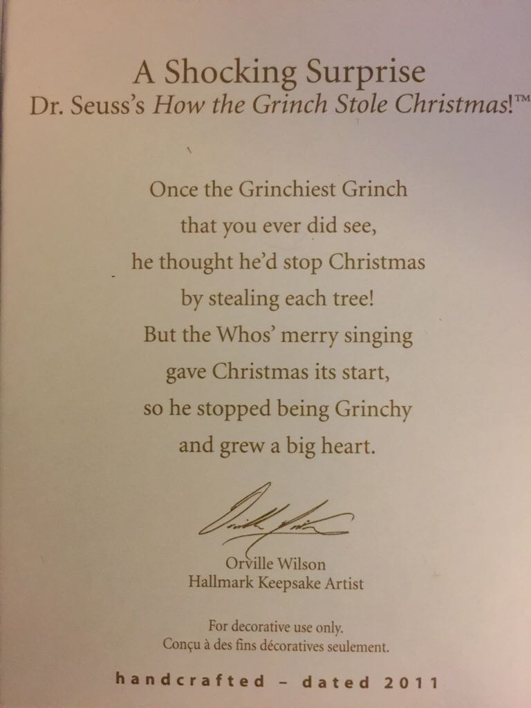 A Shocking Surprise - Dr. Seuss Books (Dr. Seuss) ornament collectible [Barcode 795902191580] - Main Image 2