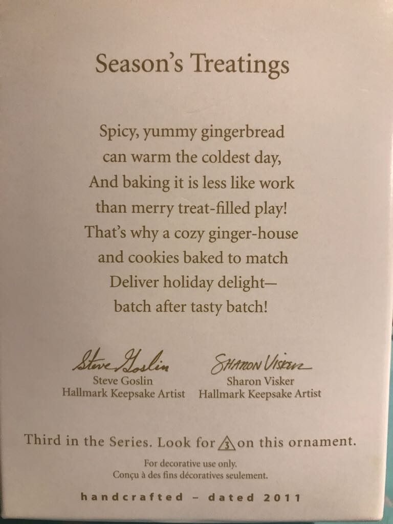 Season’s Treatings #3 (2011) - Season’s Treatings (Baking) ornament collectible [Barcode 795902191887] - Main Image 2