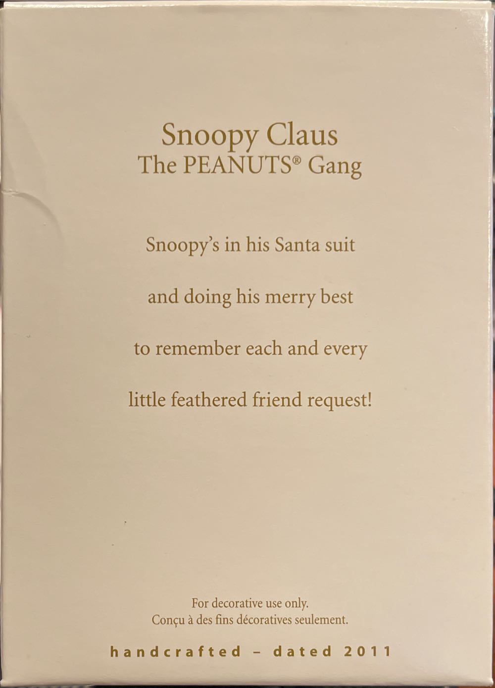 Peanuts: Snoopy Claus - The Peanuts Gang (The Peanuts Gang) ornament collectible [Barcode 795902192099] - Main Image 2