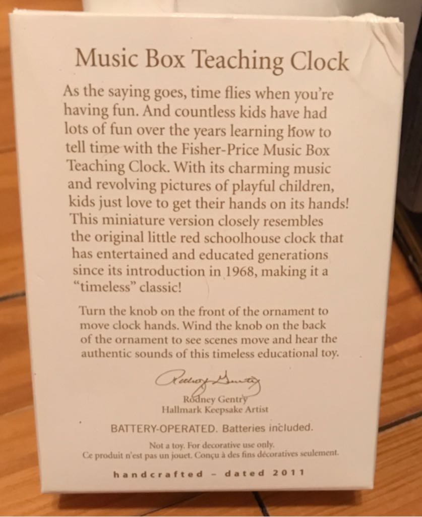Music Box Teaching Clock - Fisher Price (Toys and Games) ornament collectible [Barcode 795902192167] - Main Image 2