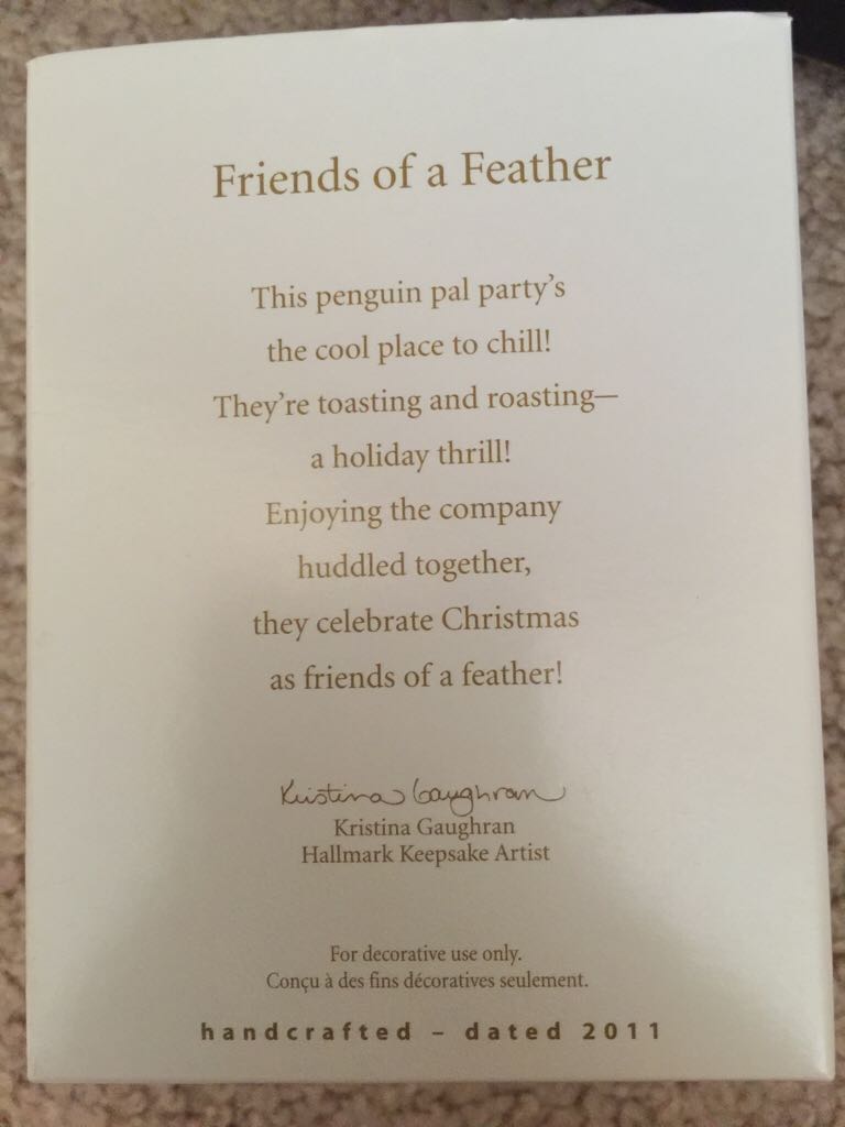 Friends Of A Feather - Kris’s Peguins (Penguins) ornament collectible [Barcode 795902197575] - Main Image 2