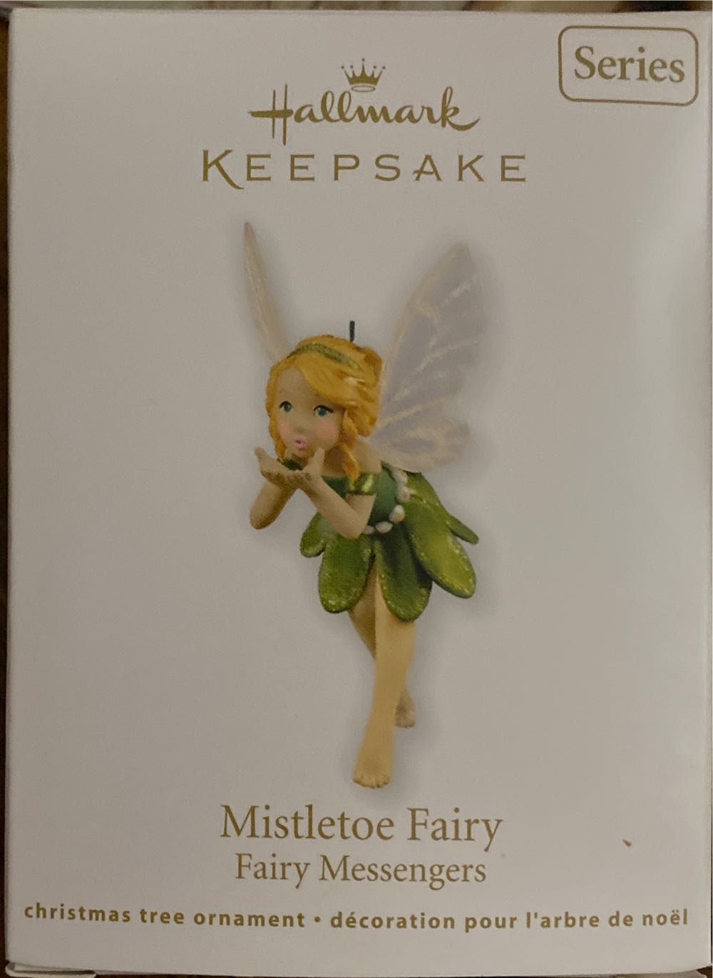 #7 Hallmark Keepsake. Fairy Messengers. 2011. Mistletoe Fairy. 7th In Series. Sculpted By Kristina Gaughran. - Fairy Messengers (7th In Series: Mistletoe Fairy) ornament collectible [Barcode 795902197735] - Main Image 2