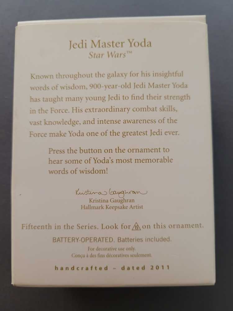Jedi Master Yoda - Star Wars (Movies) ornament collectible [Barcode 795902197841] - Main Image 3