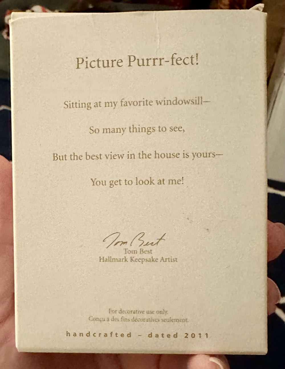 Picture Perfect  (Cats) ornament collectible [Barcode 795902198039] - Main Image 2