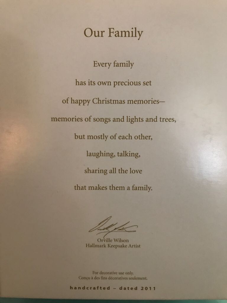 Our Family 2011 - Family (Picture Ornament) ornament collectible [Barcode 795902199210] - Main Image 2