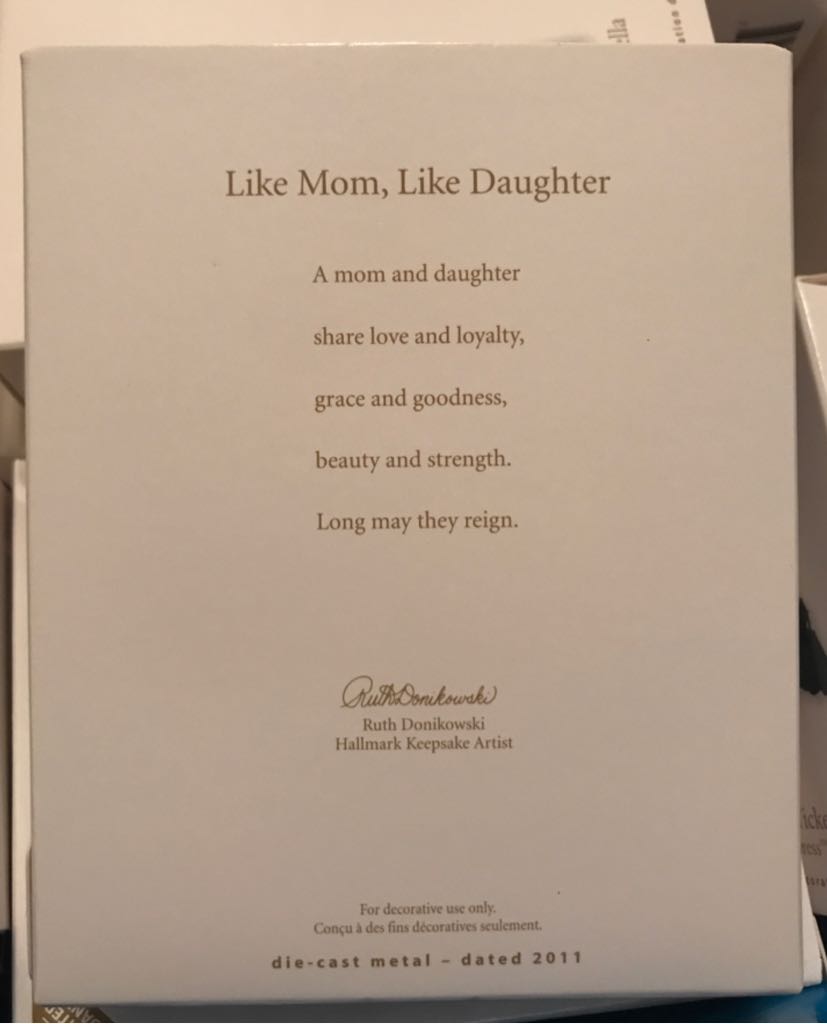 Like Mom, Like Daughter  (Mother and Daughter) ornament collectible [Barcode 795902199289] - Main Image 2