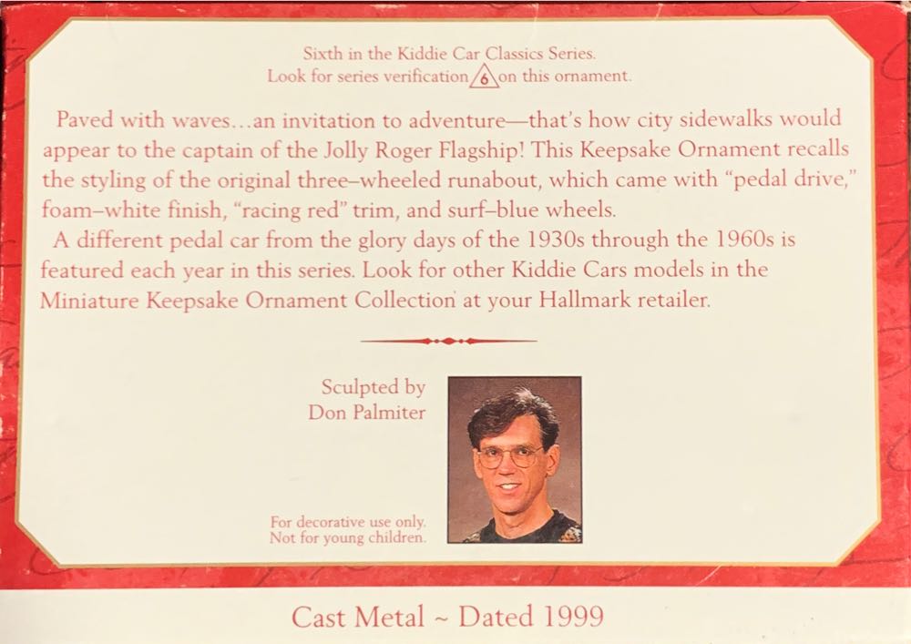 Kiddie Car Classics- 1968 Murray Jolly Roger Flagship #6 - Kiddie Car Classics (Cars) ornament collectible [Barcode 015012462609] - Main Image 2