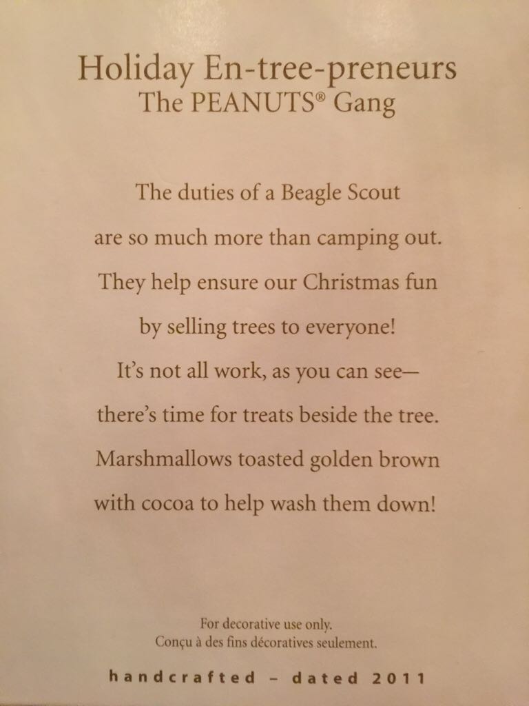 BS2011 Holiday En-tree-preneurs - Snoopy & The Beagle Scouts (The Peanuts Gang) ornament collectible [Barcode 795902199432] - Main Image 2