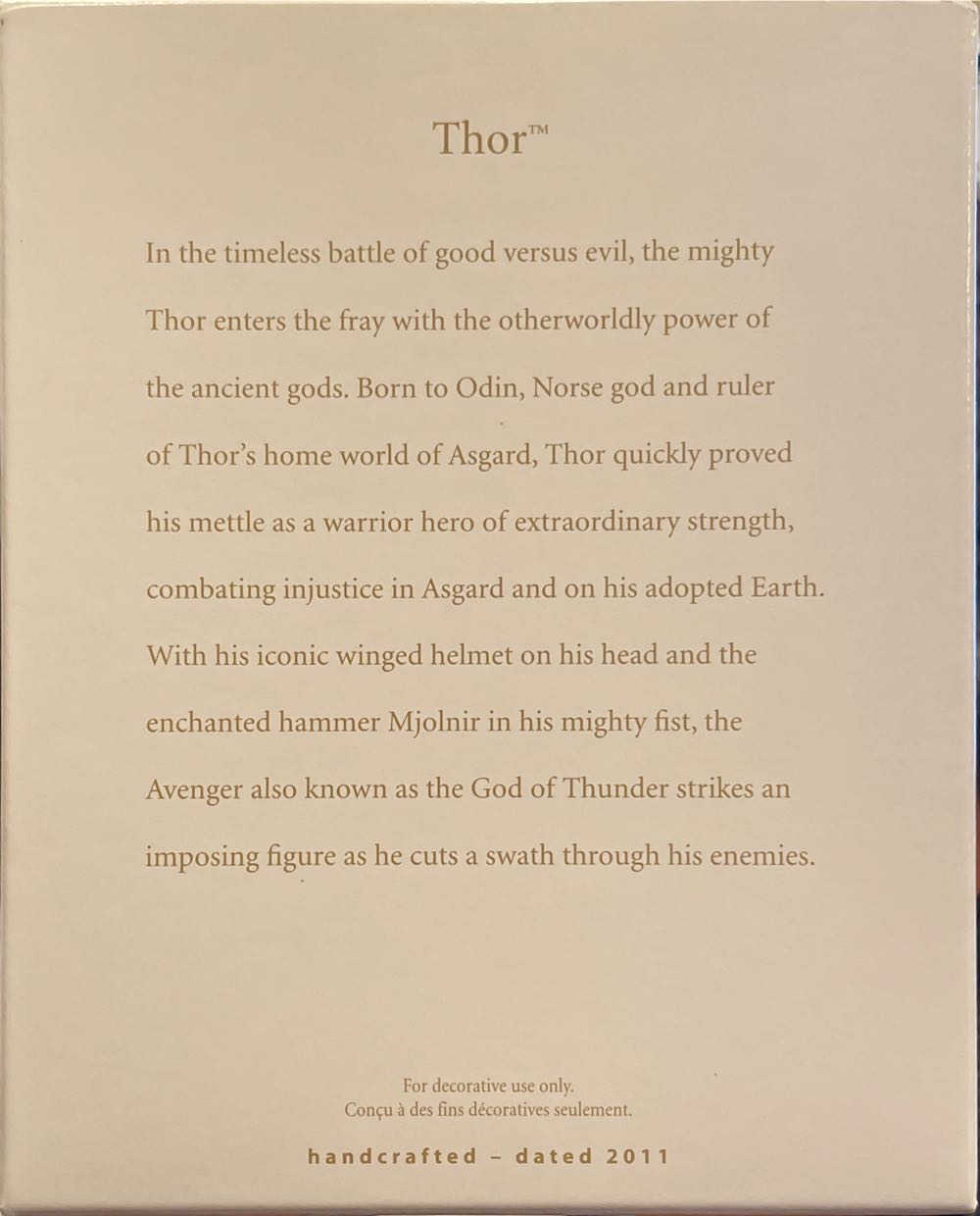 Thor - Thor (Marvel) ornament collectible [Barcode 795902201081] - Main Image 2