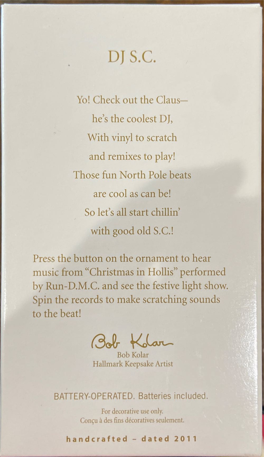 Santa 2011 - Santa (Santa DJ) ornament collectible [Barcode 795902202620] - Main Image 2