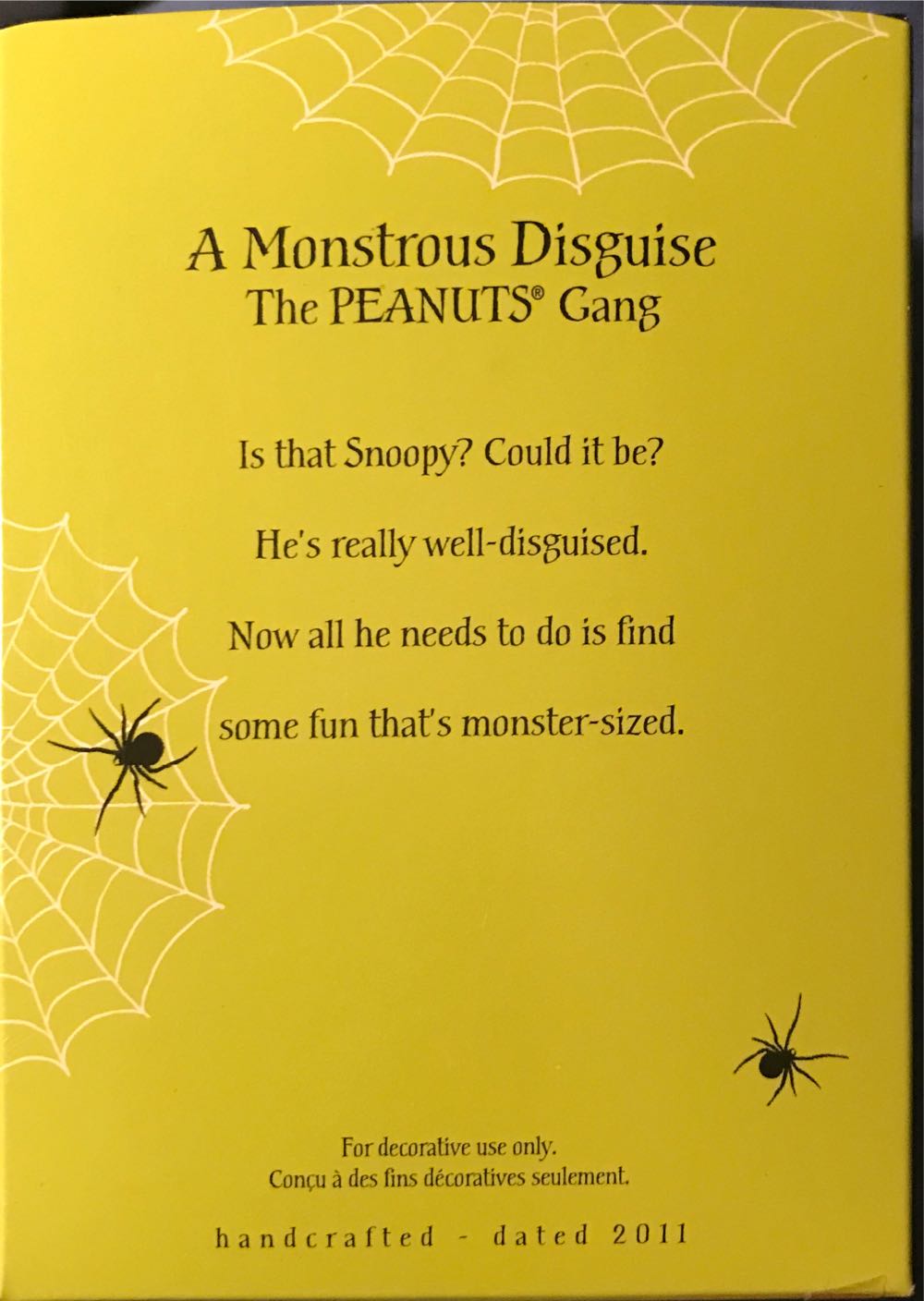 A Monstrous Disguise - The Peanuts Gang (Halloween) ornament collectible [Barcode 795902203337] - Main Image 2
