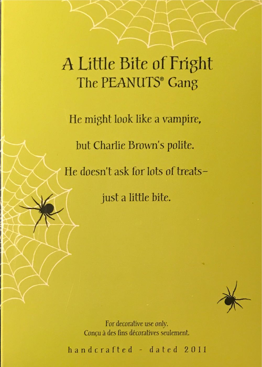 TPG11 A Little Bite of Fright - The Peanuts Gang (Halloween) ornament collectible [Barcode 795902203351] - Main Image 2