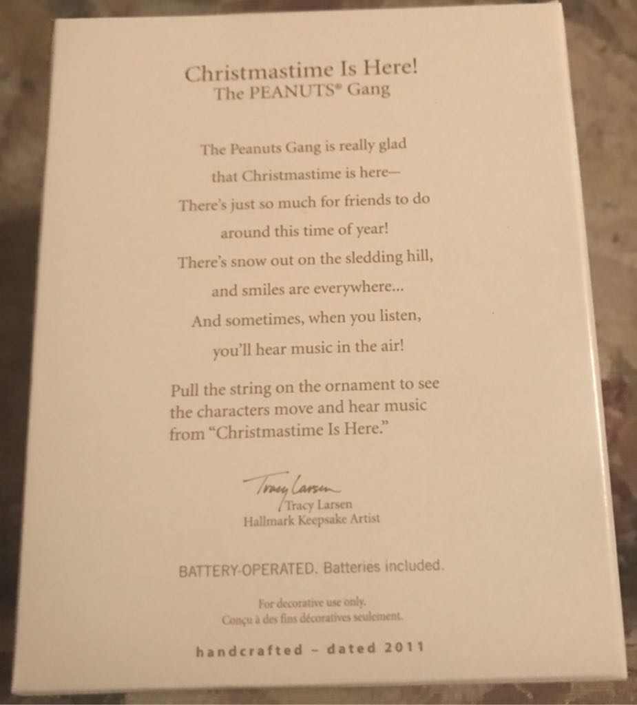 Christmastime Is Here! - The Peanuts Gang (The Peanuts Gang) ornament collectible [Barcode 795902204099] - Main Image 2