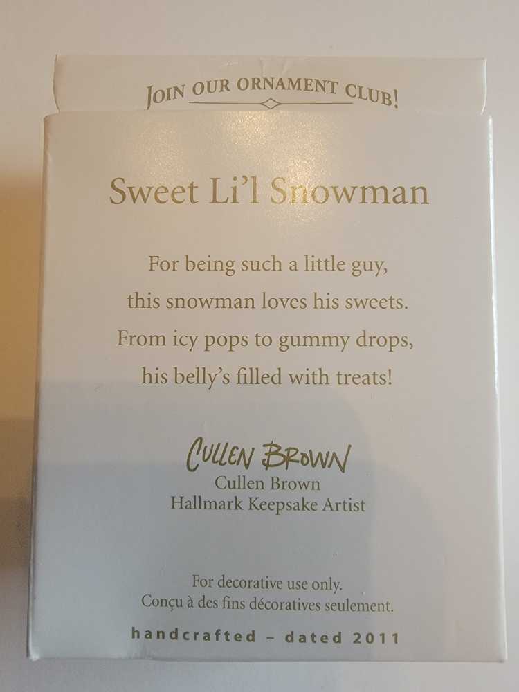 Sweet Li’l Snowman - Mini Gum Drop (Gumdrop, Snowman, Mini) ornament collectible [Barcode 795902204662] - Main Image 3