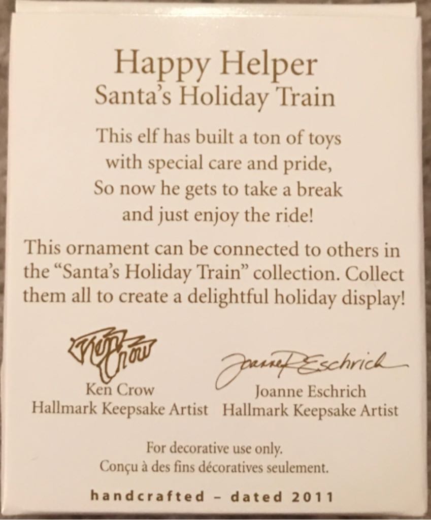 Santa’s Holiday Train Happy Helper - Santa’s Holiday Train (Train) ornament collectible [Barcode 795902204860] - Main Image 2