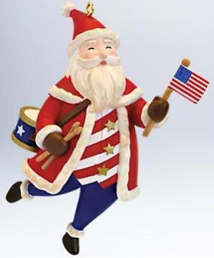 All-American Santa - Santa (Patriotic) ornament collectible [Barcode 795902205881] - Main Image 2