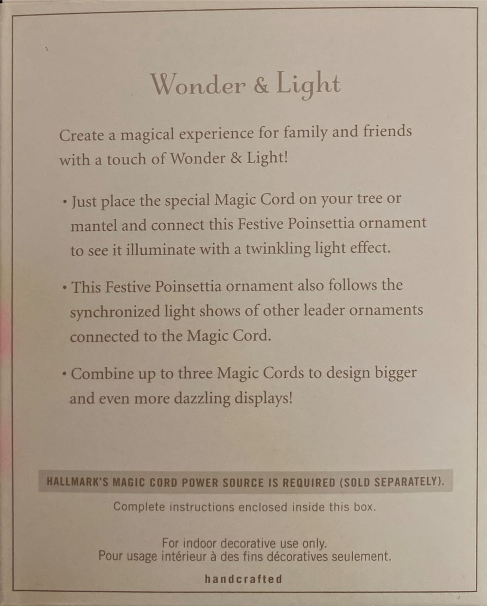 Festive Poinsettia - Wonder & Light (Wonder & Light Magic Cord) ornament collectible [Barcode 795902207212] - Main Image 2