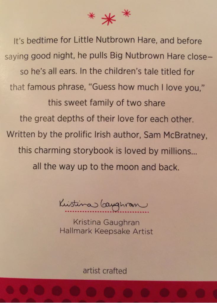 To The Moon And Back - Books (Guess How Much I Love You) ornament collectible [Barcode 795902212087] - Main Image 2