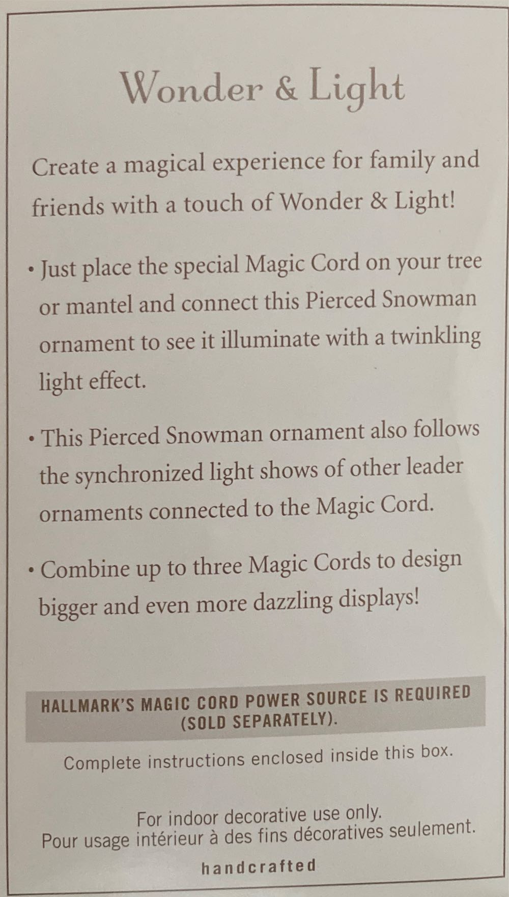 Pierced Snowman  - Magic Cord (Snowmen) ornament collectible [Barcode 795902214531] - Main Image 2