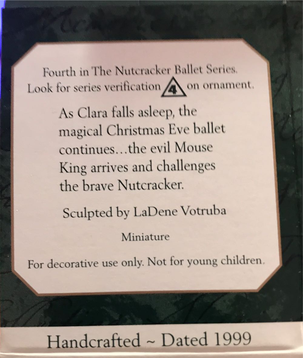 The Nutcracker Ballet #4 - Keepsake Miniature (The Nutcracker) ornament collectible [Barcode 015012474350] - Main Image 2